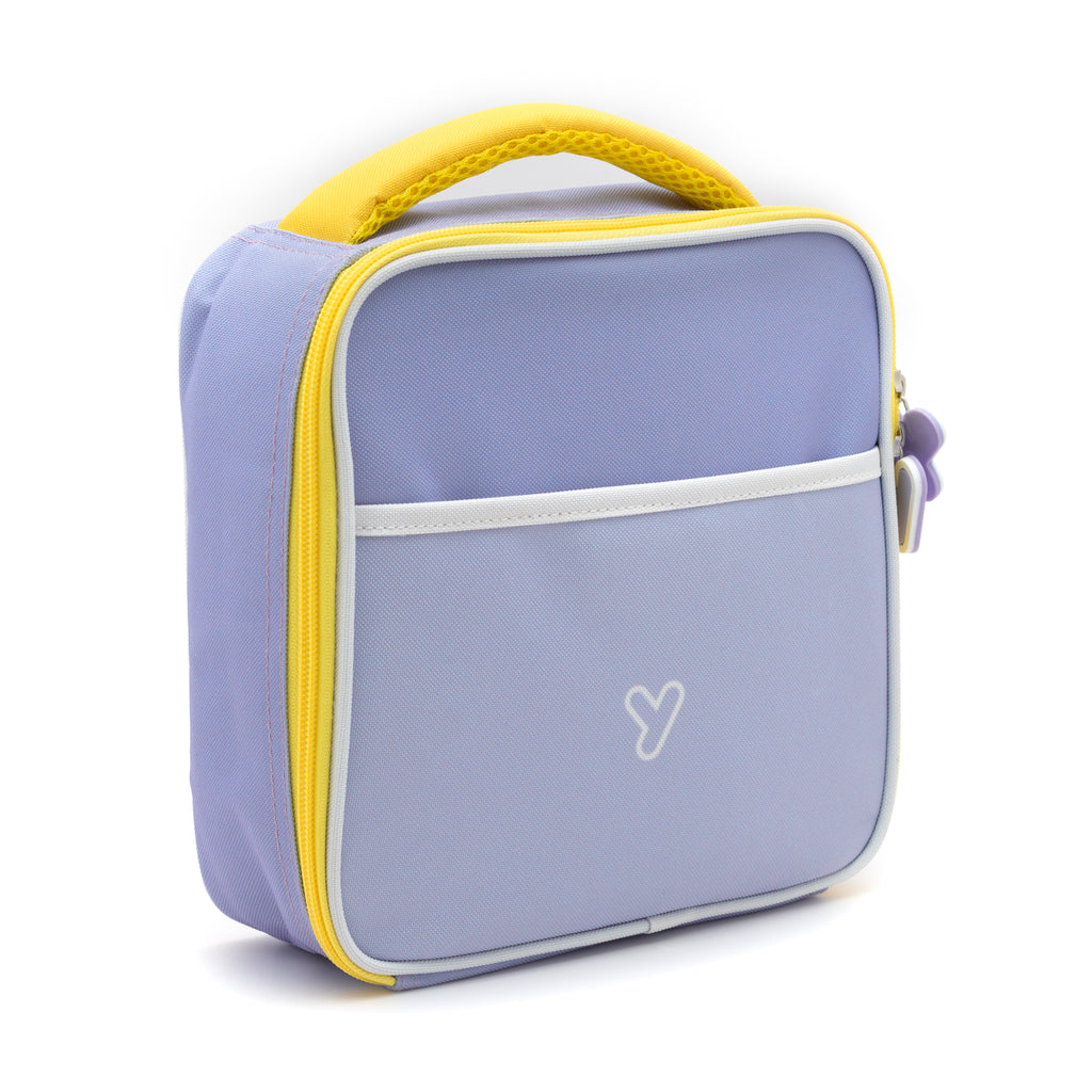 Lavender Yellow Yurica Insulated Lunchbox Carrier Side